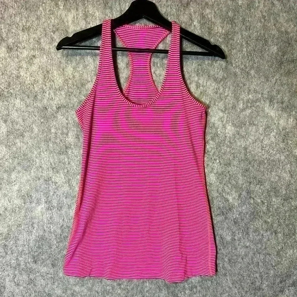 Lululemon Racerback Striped Tank - Size 8 - Picture 1 of 4